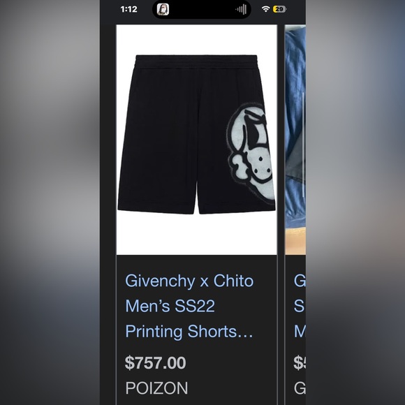 Chito x Givenchy Mens SS/22 Doggie Shorts - Picture 4 of 4